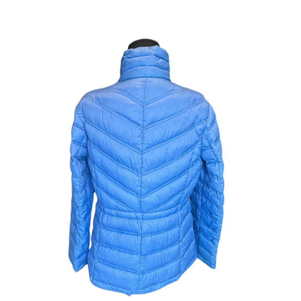 Michael Kors Women’s Blue Quilted Down Puffer Jacket with High Collar Size Large - Picture 4 of 10